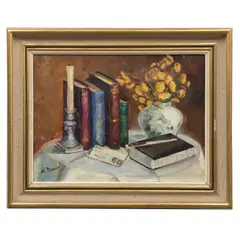 Libros by A. Terán, Óleo sobre tela, offered Feb 2024