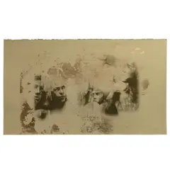 Roberto Cortazar, Estudio para un conjunto de figuras humanas, Serigrafía en 8 tintas sobre hoja de oro en papel velin BFX