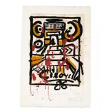 Alberto Gironella, Sin título, de la carpeta Copilli: corona real, Serigrafía sobre papel amate P / A