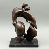 Juan de Pareja, SIGLO XX, Bronce, patinado en color marrón, base de mármol negro