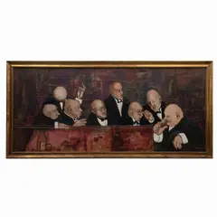 Erta Segers Kog, Catadores de vino, Óleo sobre tela