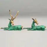 Venados, SIGLO XX, Bronce, patinado en color verde