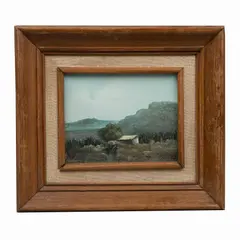 Juan Núñez, Paisaje con casa, Óleo sobre tela
