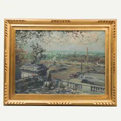 Giovanni Batista Martinengo, Vista de París (La place de la Conconrde), Óleo sobre tela