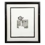 Joy Laville, Florero y barquito, Grabado en metal a una tinta 2 / 300