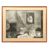 Jose Luis Cuevas, Poeta en el comedor, de la suite Maestros Mexicanos, 1972, Litografía