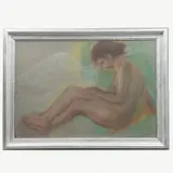 Ignacio Beteta, Desnudo femenino, Pastel sobre papel