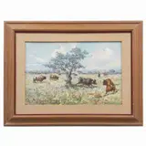 Vicente Sánchez Navarro, Toros de lidia, Óleo sobre madera