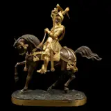 Manuel Filiberto de Saboya*, PRIMERA MITAD DEL SIGLO XX, Bronce, patinado en color marrón y oro