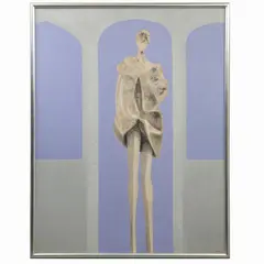 José Zúñiga, Mujer en los arcos, Mixta sobre tela