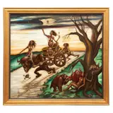 Lucio López-Rey, Untitled, Óleo sobre madera