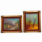 Ana María Muñoz, a) Jacarandas, Óleo sobre tela