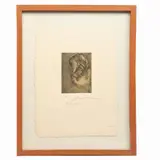 Jose Luis Cuevas, Sin título (Autorretrato), Grabado al aguafuerte y aguatinta P. A