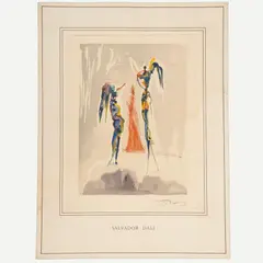 Salvador Dalí, El Paraíso, Canto 27: Gloria patri, de la carpeta La Divina Comedia, 1960, Xilografía sin número de tiraje