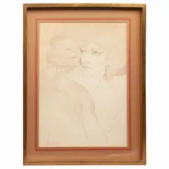 Sylvia Pardo, Mujer, Acuarela y tinta sobre papel