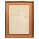 Sylvia Pardo, Mujer, Acuarela y tinta sobre papel