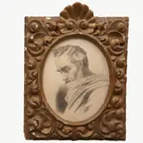Anónimo, Retrato de hombre, Lápiz de grafito sobre papel