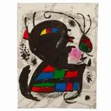 Joan Miró, Litografía Original V, del libro Miró Lithographs III, 1972, Litografía sin número de tiraje