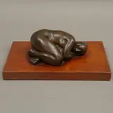 SIGLO XX by Desnudo Femenino, Bronce, patinado en color marrón; base de madera, sold Jan 2024