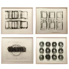 Javier Ruíz Otis, Registro grande I, II, III y IV, de la serie Registro de Labor, 2010, Impresiones de placa industrial sobre papel