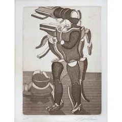 Arnold Belkin, Robot, Grabado A. P