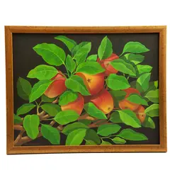 Flora Guerrero Garro, Manzanas, 2023, Óleo sobre tela