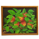 Flora Guerrero Garro, Manzanas, 2023, Óleo sobre tela
