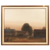 Halina Eysymont, Paisaje campirano, Óleo sobre tela