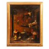 Anónimo, Escena costrumbrista, Óleo sobre tela