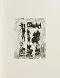 Henry Moore, Seven sculptural ideas, 1973/74, Lithografie auf ARCHES FRANCE (Wasserzeichen)