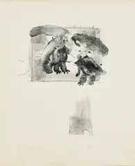 Sabine Herrmann, "Among the cynics", 1993, Lithografie auf Velin