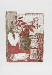 Stillleben by Erich Heckel, 1965, Lithografie auf Japan, sold Oct 2017