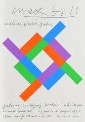 Ohne Titel by Max Bill, 1985, Farbserigrafie auf Velin, sold Feb 2019