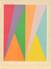 Ohne Titel (aus: "San Lazarro et ses amis") by Max Bill, 1975, Farblithografie auf Velin, sold Mar 2018