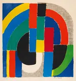 Auktion 404, Los 442 by Sonia Delaunay, Ca. 1970, Farblithografie auf ARCHES FRANCE (Wasserzeichen), sold Dec 2017