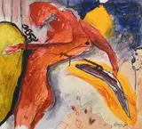 Alexander Vogels, Ohne Titel, 1996, Mischtechnik auf festem Karton