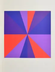Ohne Titel by Max Bill, 1967, Farbserigrafie auf Bristol-Karton, sold Feb 2018