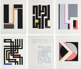 Walter Dexel, Walter Dexel, 1965 bis 1970, 1972, 5 Farbserigrafien und 1 Prägedruck auf BFK RIVES (Wasserzeichen)
