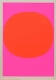 Rupprecht Geiger, Variation Runde Farbe III / leuchtrot warm auf leuchtrot kalt, 1968, Farbserigrafie auf leichtem Karton