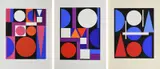 Auguste Herbin, Konvolut von 3 Farbserigrafien, a) Ohne Titel