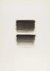 Heinz Mack, Doppelstruktur, 1970, Serigrafie auf leichtem Karton