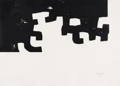 Auktion 404, Los 579 by Eduardo Chillida, 1979, Holzschnitt auf Barker (Wasserzeichen), sold Dec 2017