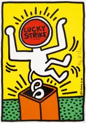 Auktion 401, Los 343 by Keith Haring, 1987, Farbserigrafie auf leichtem Karton, sold Nov 2017