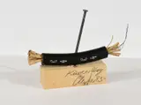 "Kurzer Weg" by Günther Uecker, 1984, Papierumwickelte Kupferkabel in Hartgummischlauch mit Nagel 22 x 28 x 5,5cm, sold Sep 2018