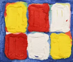 Bram Bogart, Ohne Titel, 1999, Farbige Aquagravure und Prägedruck auf handgeschöpftem Bütten