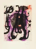Joan Miró, Auktion 404, Los 486, 1968, Farbaquatinta und Carborundum auf Chiffon De Mandeure (Trockenstempel)