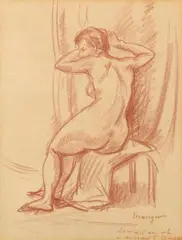 Auktion 407, Los 571 by Henri Manguin, Rötelzeichnung auf Papier, sold Jan 2018