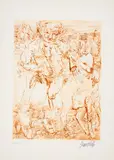 Georg Baselitz, Auktion 404, Los 534, 1967, Farbradierung auf Kupferdruckpapier