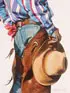 Nelson Boren, Chaps and Boots, Watercolor on paper