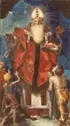 German School, Saint Nicholas with Children, Watercolor and gouache